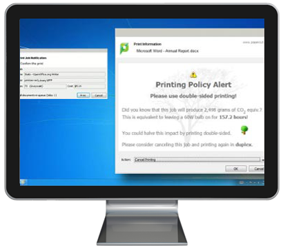 Papercut, Print Policy Alert, Data Matrix