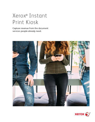 brochure, Instant Print Kiosk, Xerox, Data Matrix