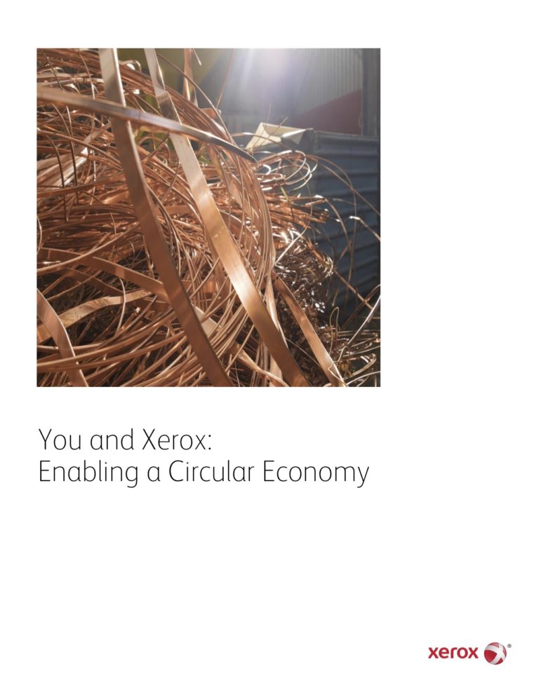 Enabling A Circular Economy, Go Green, Recycle, Xerox, Environment, Data Matrix