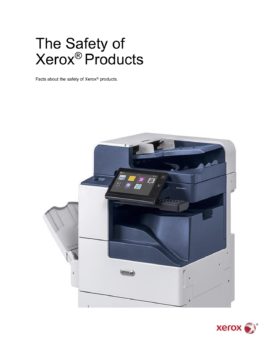 Safety facts, Xerox, go green, recycle, Environment, Data Matrix