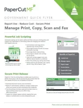 Papercut, Mf, Government Flyer, Data Matrix