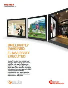 Ellumina, Digital Signage, Digital Signage, Toshiba, Data Matrix
